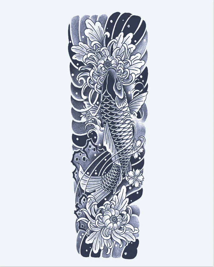 Koi et fleurs